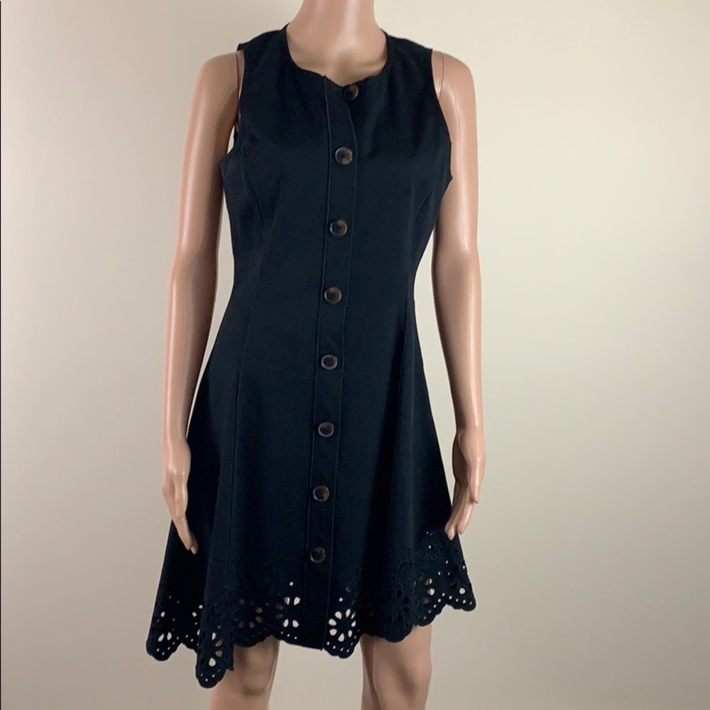 Derek Lam 10 Crosby black dress with lace trim NWT